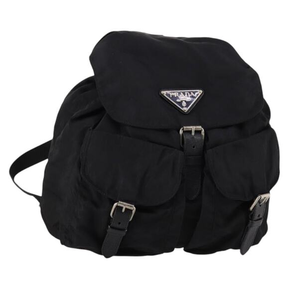 PRADA Backpack Nylon Black Silver - Picture 1 of 13